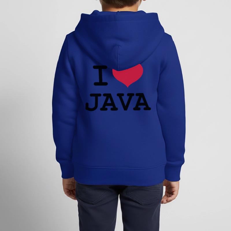 I Love Java [Developer / Geek] Kinder Premium Organic Zip Hoodie