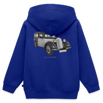 IFA F8 Kombi DDR Zwickau - Kinder Premium Organic Zip Hoodie - Royalblau - Hinten - AI Model Kid Male (0cm)