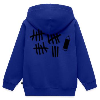 Striche - Stift - Kinder Premium Organic Zip Hoodie - Royalblau - Hinten - AI Model Kid Male (0cm)