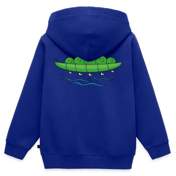 Erbsen Kanu - Kinder Premium Organic Zip Hoodie - Royalblau - Hinten - AI Model Kid Male (0cm)