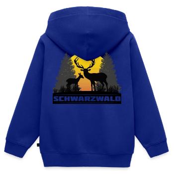 schwarzwald - Kinder Premium Organic Zip Hoodie - Royalblau - Hinten - AI Model Kid Male (0cm)