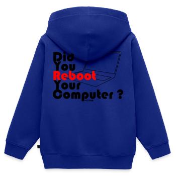 Did you reboot your computer? IT TECH - Kids Premium Organic Zip-up Hoodie - royal blue - Back - AI Model Kid Male (0cm)