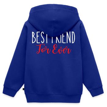 Bester Freund für immer - Kinder Premium Organic Zip Hoodie - Royalblau - Hinten - AI Model Kid Male (0cm)