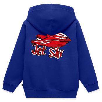 Jetski - Kinder Premium Organic Zip Hoodie - Royalblau - Hinten - AI Model Kid Male (0cm)