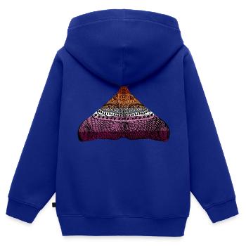 Lesbisch pride Motte - Kinder Premium Organic Zip Hoodie - Royalblau - Hinten - AI Model Kid Male (0cm)