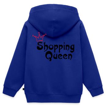 SHOPPING QUEEN - Kinder Premium Organic Zip Hoodie - Royalblau - Hinten - AI Model Kid Male (0cm)