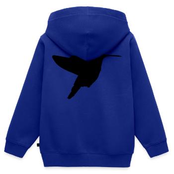 Kolibri - Kinder Premium Organic Zip Hoodie - Royalblau - Hinten - AI Model Kid Male (0cm)