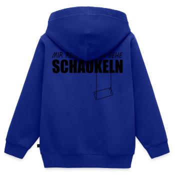 mir reicht es schaukel - Kinder Premium Organic Zip Hoodie - Royalblau - Hinten - AI Model Kid Male (0cm)