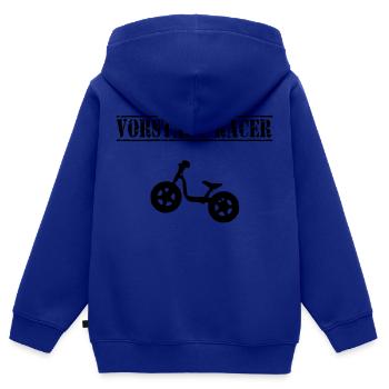 Laufrad Vorstadt Racer 1 VECTOR - Kinder Premium Organic Zip Hoodie - Royalblau - Hinten - AI Model Kid Male (0cm)