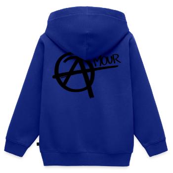Anarchy - Amour - Kids Premium Organic Zip-up Hoodie - royal blue - Back - AI Model Kid Male (0cm)