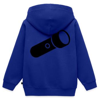 Flashlight - Kids Premium Organic Zip-up Hoodie - royal blue - Back - AI Model Kid Male (0cm)