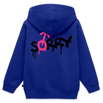 Sorry Gay - Kinder Premium Organic Zip Hoodie - Royalblau - Hinten - AI Model Kid Male (0cm)