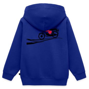 Fahrzeug - Simson S51 - Kinder Premium Organic Zip Hoodie - Royalblau - Hinten - AI Model Kid Male (0cm)