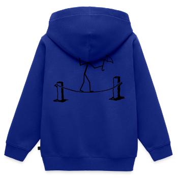 Slackline - Kinder Premium Organic Zip Hoodie - Royalblau - Hinten - AI Model Kid Male (0cm)