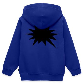 Speechbubble, bulle discour, votre texte, comics - Sweat Premium à capuche zippé enfant bio - bleu roi - Dos - AI Model Kid Male (0cm)