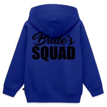 Bride's Squad - Sweat Premium à capuche zippé enfant bio - bleu roi - Dos - AI Model Kid Male (0cm)