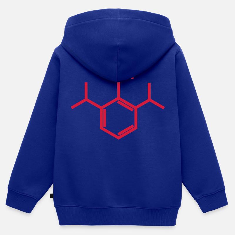 Propofol - Sweat Premium à capuche zippé enfant bio - bleu roi
