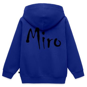 miro - Kinder Premium Organic Zip Hoodie - Royalblau - Hinten - AI Model Kid Male (0cm)