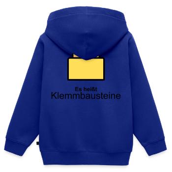 Klemmbausteine Spielzeug Steine Spielsachen Kinder - Kinder Premium Organic Zip Hoodie - Royalblau - Hinten - AI Model Kid Male (0cm)