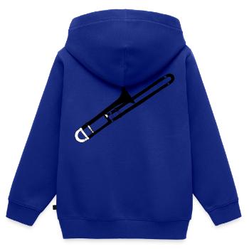 Posaune - Kinder Premium Organic Zip Hoodie - Royalblau - Hinten - AI Model Kid Male (0cm)