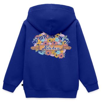 Boulangerie Baker Boulangerie Boulangerie Gâteau de confiserie - Sweat Premium à capuche zippé enfant bio - bleu roi - Dos - AI Model Kid Male (0cm)