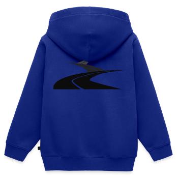 Fahrradfahren - Kinder Premium Organic Zip Hoodie - Royalblau - Hinten - AI Model Kid Male (0cm)