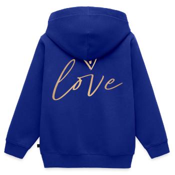 love heart - Kinder Premium Organic Zip Hoodie - Royalblau - Hinten - AI Model Kid Male (0cm)