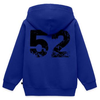 52 - Sweat Premium à capuche zippé enfant bio - bleu roi - Dos - AI Model Kid Male (0cm)