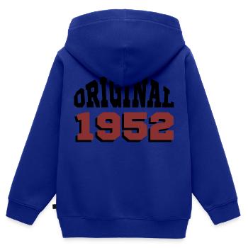Original 1952 - Kinder Premium Organic Zip Hoodie - Royalblau - Hinten - AI Model Kid Male (0cm)