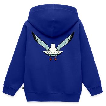 Möwe I Love Hamburg5 - Kinder Premium Organic Zip Hoodie - Royalblau - Hinten - AI Model Kid Male (0cm)