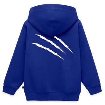 krallen - Kinder Premium Organic Zip Hoodie - Royalblau - Hinten - AI Model Kid Male (0cm)