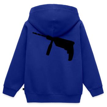 Bohrmaschine - Werkzeug - Kinder Premium Organic Zip Hoodie - Royalblau - Hinten - AI Model Kid Male (0cm)