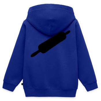 Bäcker Nudelholz - Kinder Premium Organic Zip Hoodie - Royalblau - Hinten - AI Model Kid Male (0cm)
