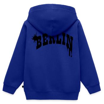 Berlin Schriftzug - Kinder Premium Organic Zip Hoodie - Royalblau - Hinten - AI Model Kid Male (0cm)