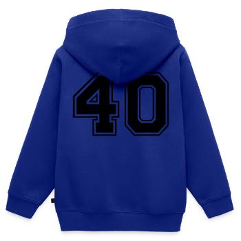 40 - Kids Premium Organic Zip-up Hoodie - royal blue - Back - AI Model Kid Male (0cm)