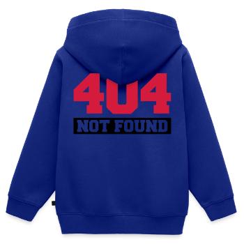 404_not_found_t2 - Kids Premium Organic Zip-up Hoodie - royal blue - Back - AI Model Kid Male (0cm)