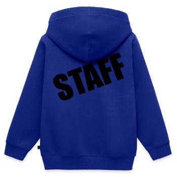 Staff - Sweat Premium à capuche zippé enfant bio - bleu roi - Dos - AI Model Kid Male (0cm)