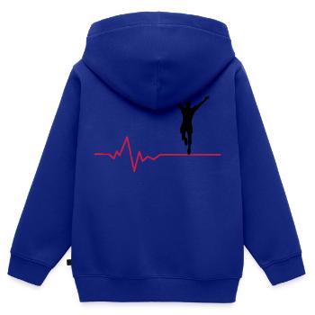 Jogger Puls - Kinder Premium Organic Zip Hoodie - Royalblau - Hinten - AI Model Kid Male (0cm)