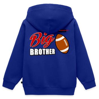 Big brother - Kinder Premium Organic Zip Hoodie - Royalblau - Hinten - AI Model Kid Male (0cm)