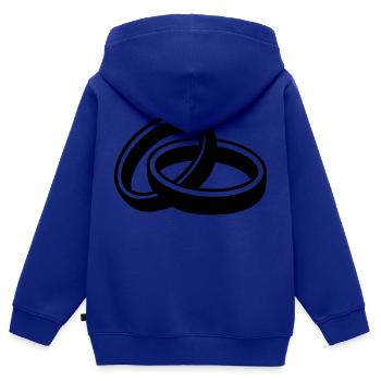 Ringe - Kinder Premium Organic Zip Hoodie - Royalblau - Hinten - AI Model Kid Male (0cm)