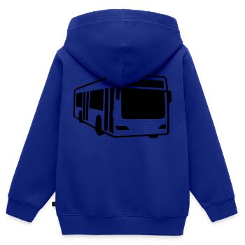 Bus - Kinder Premium Organic Zip Hoodie - Royalblau - Hinten - AI Model Kid Male (0cm)