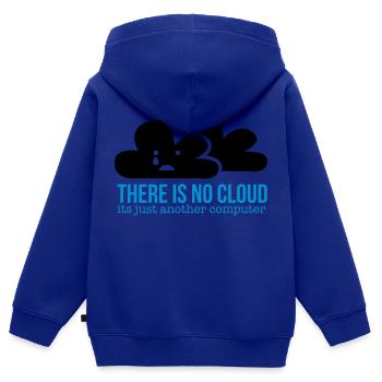 cloud - Kids Premium Organic Zip-up Hoodie - royal blue - Back - AI Model Kid Male (0cm)