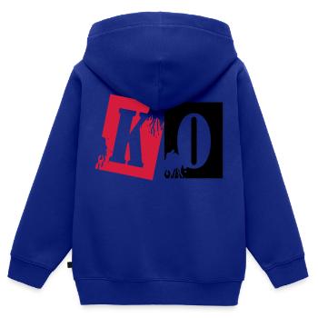 ko_boxing_02 - Kinder Premium Organic Zip Hoodie - Royalblau - Hinten - AI Model Kid Male (0cm)