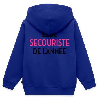Erste Hilfe / Retter / Retterin / Arzt - Kinder Premium Organic Zip Hoodie - Royalblau - Hinten - AI Model Kid Male (0cm)