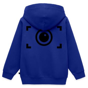 Kamera - Kinder Premium Organic Zip Hoodie - Royalblau - Hinten - AI Model Kid Male (0cm)