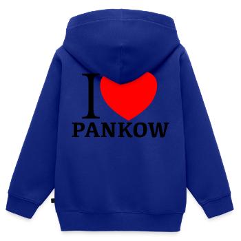I LOVE PANKOW - Kinder Premium Organic Zip Hoodie - Royalblau - Hinten - AI Model Kid Male (0cm)