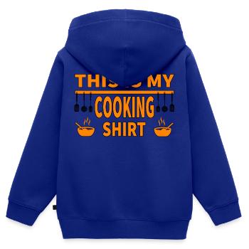 Cuire - Sweat Premium à capuche zippé enfant bio - bleu roi - Dos - AI Model Kid Male (0cm)
