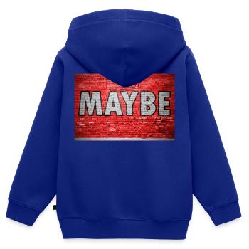 Maybe Brick Wall Graffiti - Kids Premium Organic Zip-up Hoodie - royal blue - Back - AI Model Kid Male (0cm)