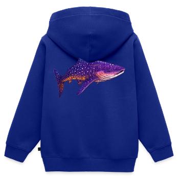 Ein Riese unter den Fischen: Der Walhai - Kinder Premium Organic Zip Hoodie - Royalblau - Hinten - AI Model Kid Male (0cm)