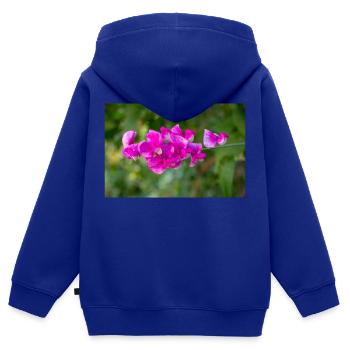 immerwährende Erbse mehrjährige Erbse Lathyrus latifolius - Kinder Premium Organic Zip Hoodie - Royalblau - Hinten - AI Model Kid Male (0cm)